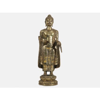 Bronze Buddha Statue, Antik Meditation Dekoration