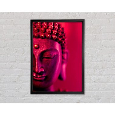 Buddha Face Pink Einzelner Bilderrahmen Kunstdrucke