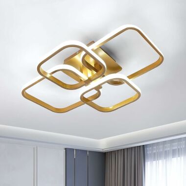 Comely LED-Deckenlampe Gold 60W Moderne Leuchte