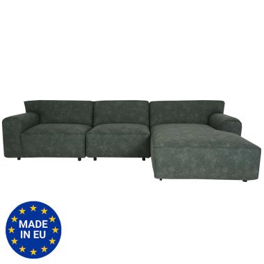 Ecksofa MCW-J59, Couch Sofa mit Ottomane rechts, Made in EU, wasserabweisend 295
