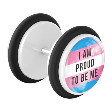 Fake Plugs & Fake Plug mit Pride! Design, Acryl/Chirurgenstahl