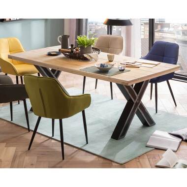 Gerüstholz Tisch Metallgestell X Form modernem Design