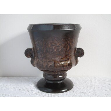 Grabvase aus Keramik & Art Deco Selten Wunderschöner Pokal Vase Mit Henkeln
