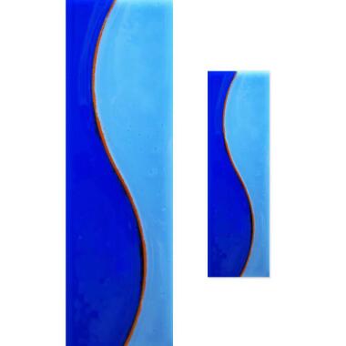 Günstiger Grabstein in Blau & Moderne Glaskunst für Grabstein in Blau Glasintarsie I-9