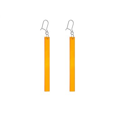 Ohrringe Gelb Orange Transparent // 925Er Silber Ohrhänger