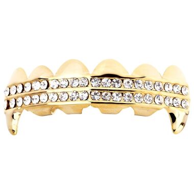 One Size Fits All Bling Grillz DRACULA TOP Gold