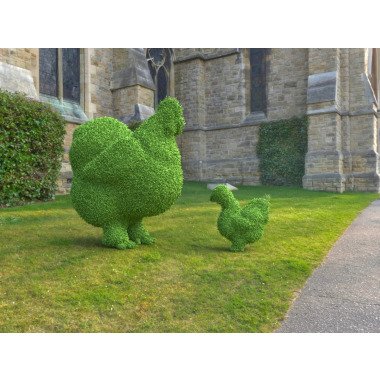 Outdoor-Tier Hühner Topiary Grüne Figuren