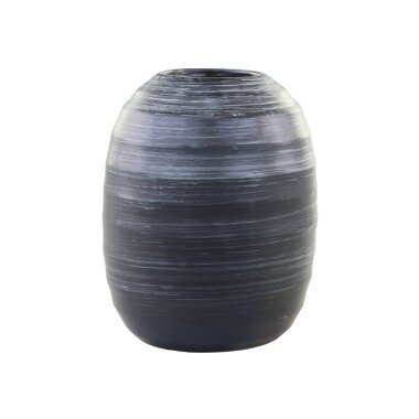 Vase Limoux aus Keramik, Ø16 x H23 cm,  antik schwarz