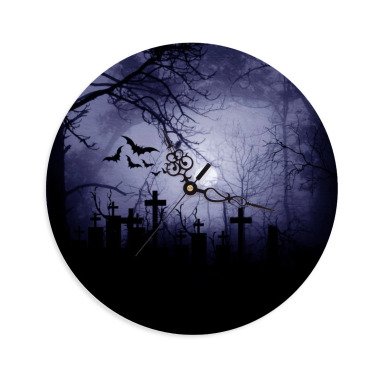 Gothic Midnight Cemetery 14 Wanduhr