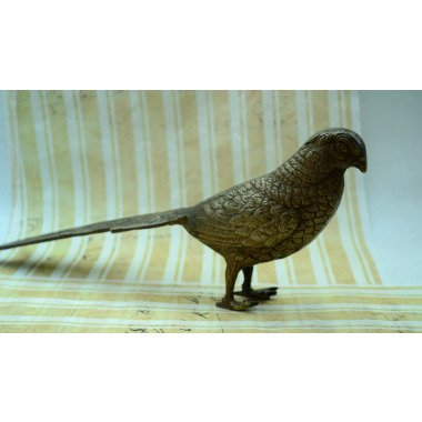 Vintage Vogel Figur.gusseisen Skulptur.fasan
