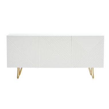 Design-Sideboard weiß und vergoldet B160 cm OZEN