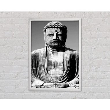 Friedlicher Buddha Schwarz und Weiß Einzelner