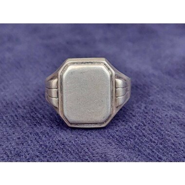Gr 26 66 Antiker 835 Silber Ring Siegelring Personalisieren Herrenring