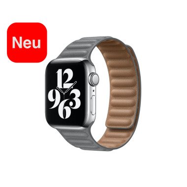 Kunstleder Armband Für Die Apple Watch 1 2 3 4 5 6 Und Se in Stein Grau M/L