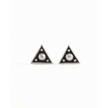 Moderne Ohrringe aus Silber & Kleine Dreieck Sterling Silber Ohrstecker