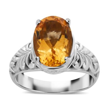 Royal Bali Citrin Ring  925 Silber ca. 5.38 ct