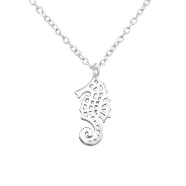 Seepferdchen Halskette aus 925 Silber