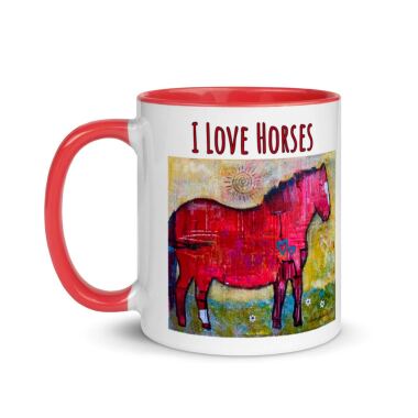Whimsical Horse Pony Kaffeetasse Tasse I