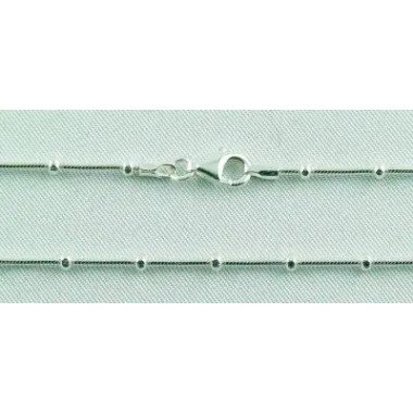 45 cm Silberkette 925er Sterling Silber Perl-Schlangenkette, Collierkette