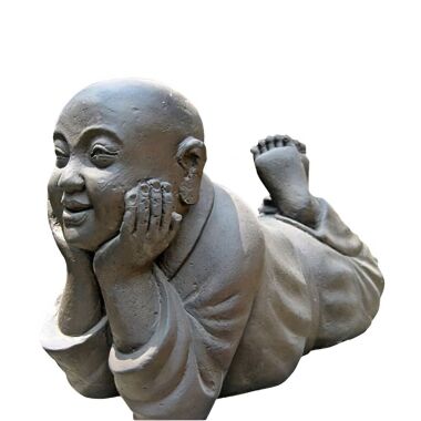 Edle Steinfigur mit Deko Buddha - Jampel / 80 cm