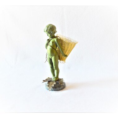 Engel Figur Cherub Cupid Statue Petite Choses Usa Female Child With Basket