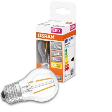 Osram LED Lampe ersetzt 40W E27 Tropfen P45