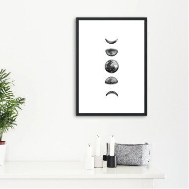 Poster Mit Mond Phasen Motiv Für Wohnzimmer, Küche Oder Schlafzimmer