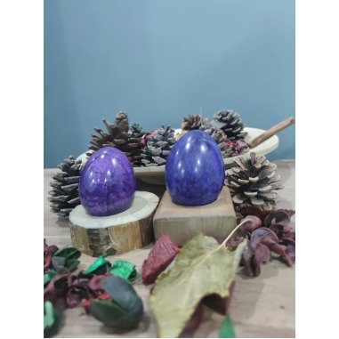 2 Polierte Handgemachte Marmor Eier