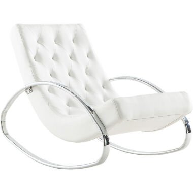 Design-Sessel Schaukelstuhl chesty Weiß Weiß