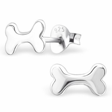 Hundeknochen Ohrringe aus 925 Silber