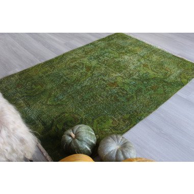Kleiner Grüner Teppich, Vintage Ethno Boho