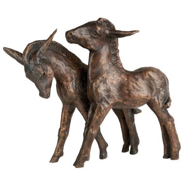 Kurt Arentz: Skulptur 'Eselpaar', Reduktion in Bronze