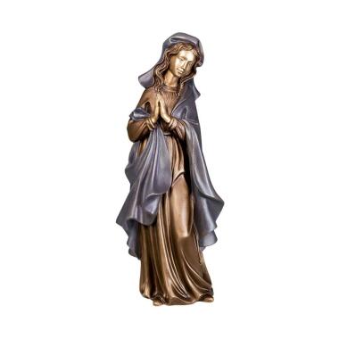 Marienfigur betend aus Bronze/Aluminium Madonna Ida / 30x12x9cm (HxBxT) / Alum