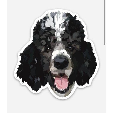 Parti Pudel Hund Sticker | Vinyl Aufkleber