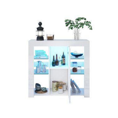SONNI Kommode Sideboard mit LED Beleuchtung