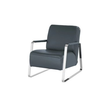 W.SCHILLIG Leder Sessel 17350 Quadroo blau Maße (cm): B: 65 H: 82