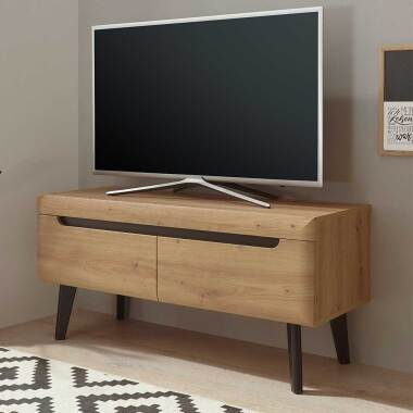 Fernsehlowboard in Wildeichefarben Skandi Design