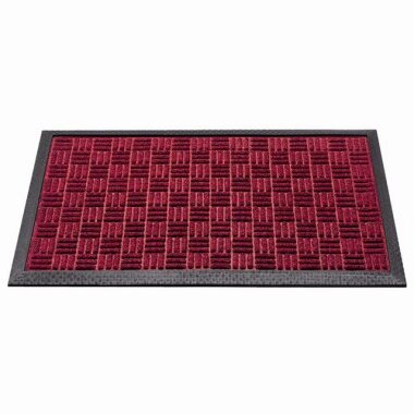 Fußmatte Außenmatte Quadro 45x75cm rot Schmutzfangmatte