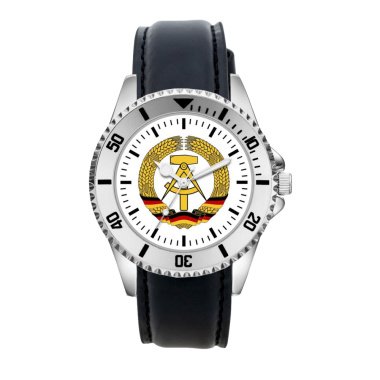 Lederarmband & DDR Armbanduhr mit Kunstlederarmband