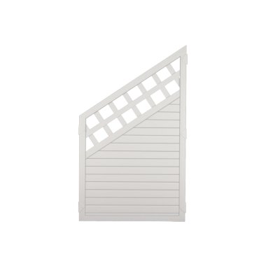 Sichtschutzzaun Kunststoff Gitter weiß 90 x 150/90 cm (Serie Juist)