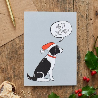 Springer Spaniel Weihnachtskarte