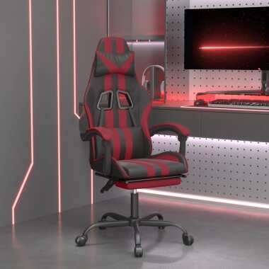 vidaXL Gaming-Stuhl mit Fußstütze Schwarz