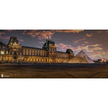 Der Louvre Museum Sonnenuntergang, Paris