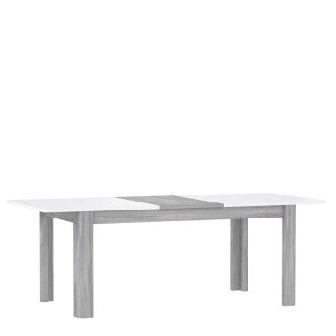 Eicheesstisch in Weiß & ANCHORAGE Esstisch ausziehbar 160-266 x 90 cm