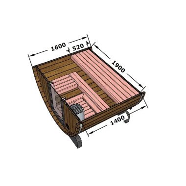 FinnTherm Terrassen-Fass-Sauna Ausführung:Premium-Therm