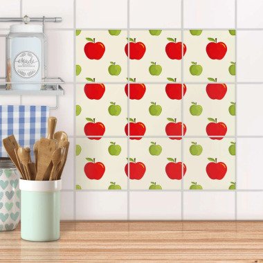 Klebefliesen für Küche & Bad Design: An apple a day 15x15 cm