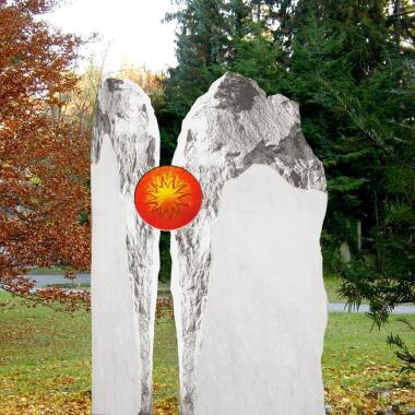 Moderner Kindergrabstein aus Glas & Zweiteiliger Grabstein Kindergrab mit