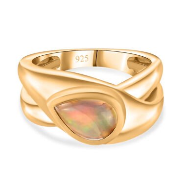 vergoldete Ringe mit Opal