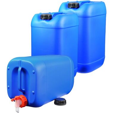 Plasteo 3x 25 Liter Getränke- Wasserkanister