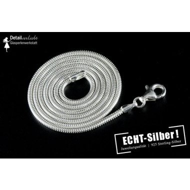 Schlangenkette 60 cm | Ø 2 Mm 925 Silber Halskette